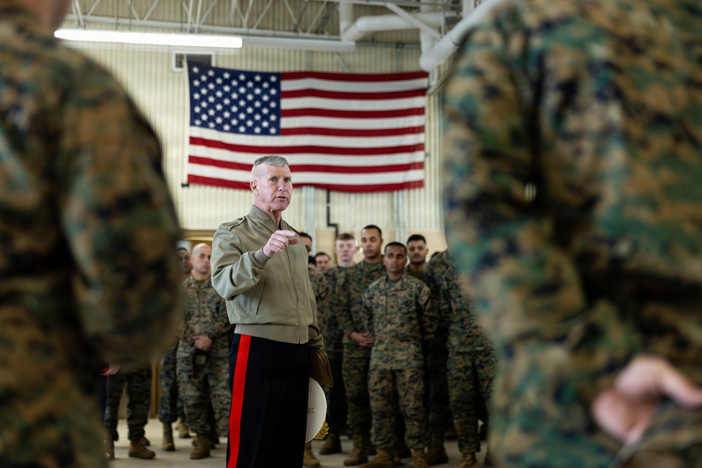The Commandant, Gen. Eric M. Smith visits U.S. Marines at the Curtin Garvey Complex