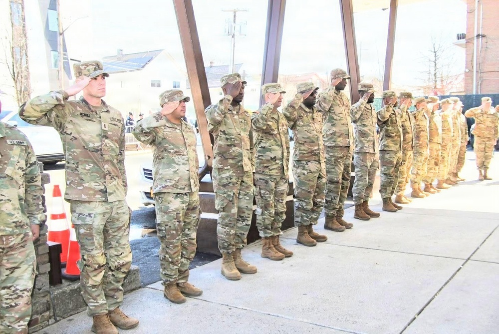 NY National Guard and NY Police Department mark dignified transfer of remains of Major Sorffly Davius
