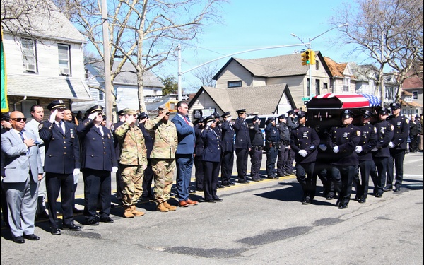 NY National Guard and NY Police Department mark dignified transfer of remains of Major Sorffly Davius
