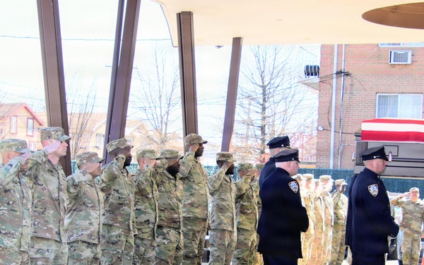 NY National Guard and NY Police Department mark dignified transfer of remains of Major Sorffly Davius