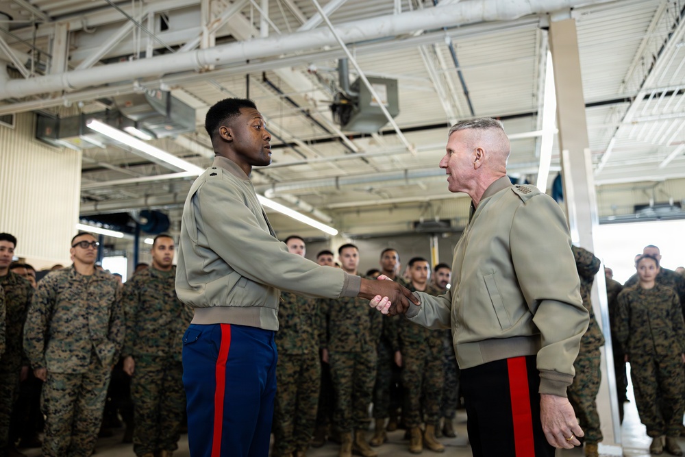 The Commandant, Gen. Eric M. Smith visits U.S. Marines at the Curtin Garvey Complex