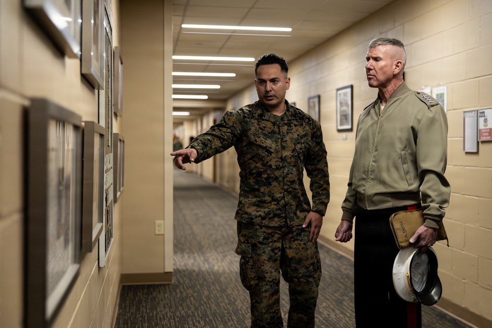 The Commandant, Gen. Eric M. Smith visits U.S. Marines at the Curtin Garvey Complex