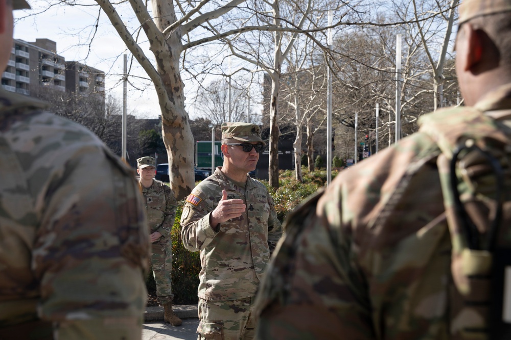 Sergeant Major of the Army visits JTF-DC Soldiers