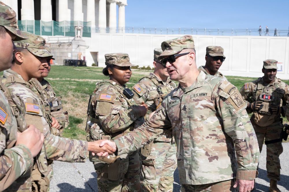 Sergeant Major of the Army visits JTF-DC Soldiers