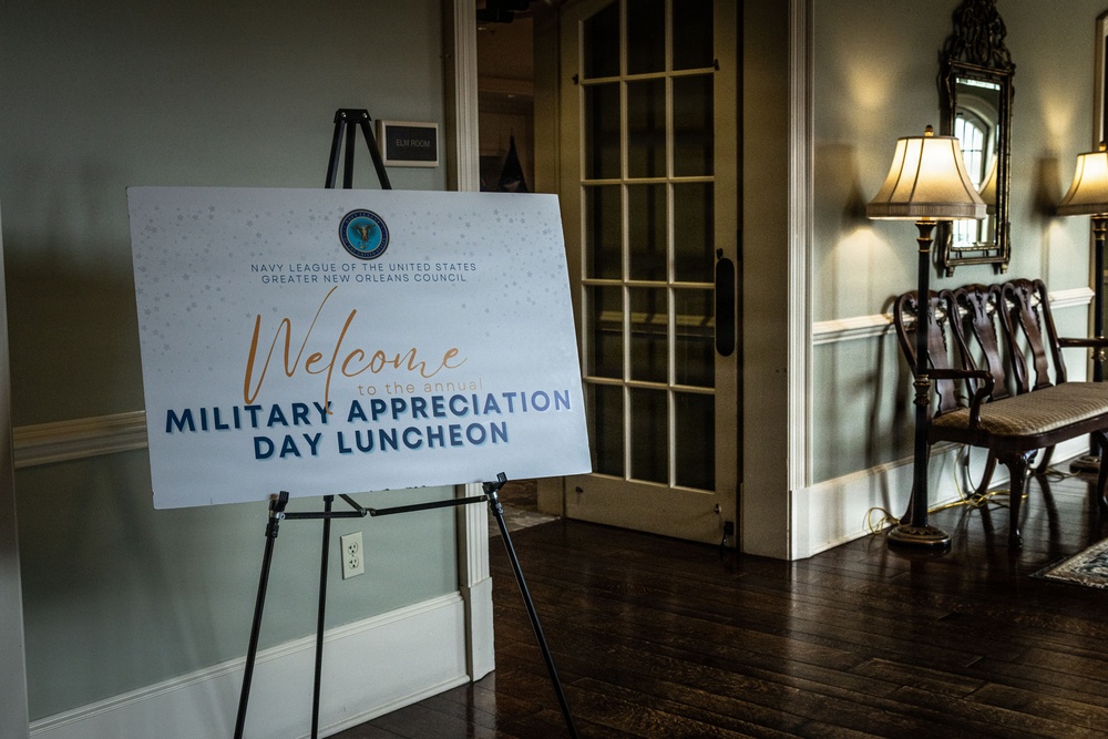 The New Orleans Navy League hosts the annual military appreciation day luncheon with guest of honor Lt. Gen. Anderson IV
