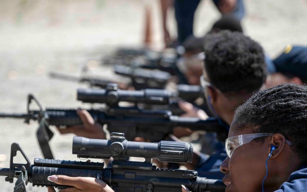 USS America (LHA 6) Sailors Conduct Small Arms Qualification Shoot