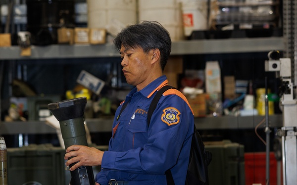 MCIPAC EOD trains Japan Coast Guard and Naha Fire Department