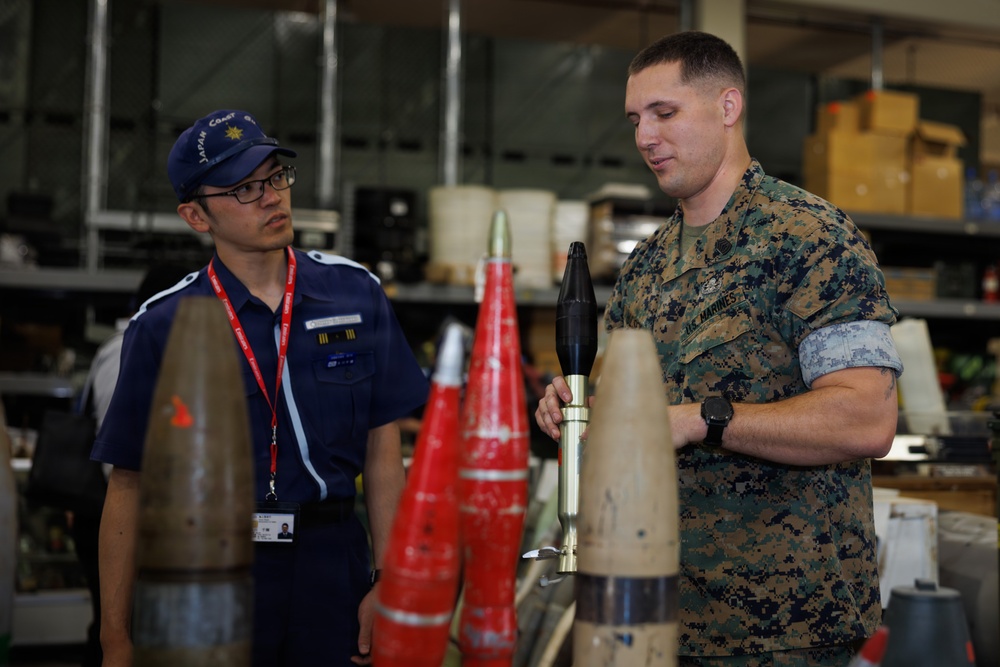 MCIPAC EOD trains Japan Coast Guard and Naha Fire Department