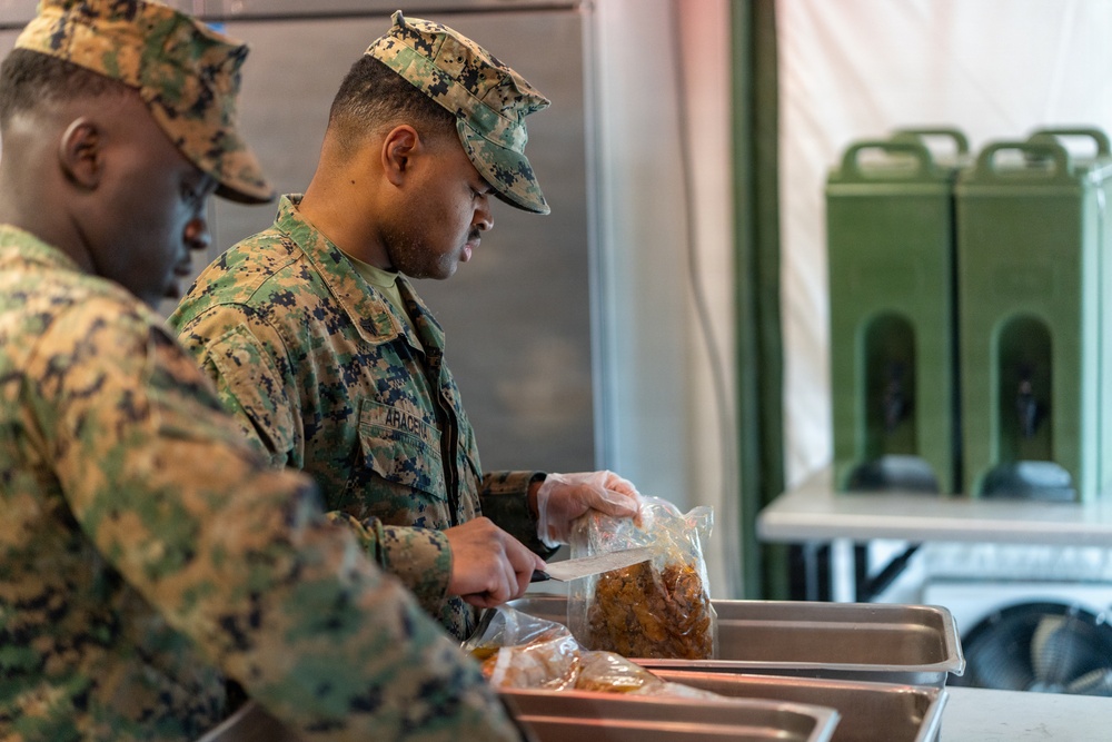 KMEP 26.1: Food Service Marines Cook in Expeditionary Field Kitchen