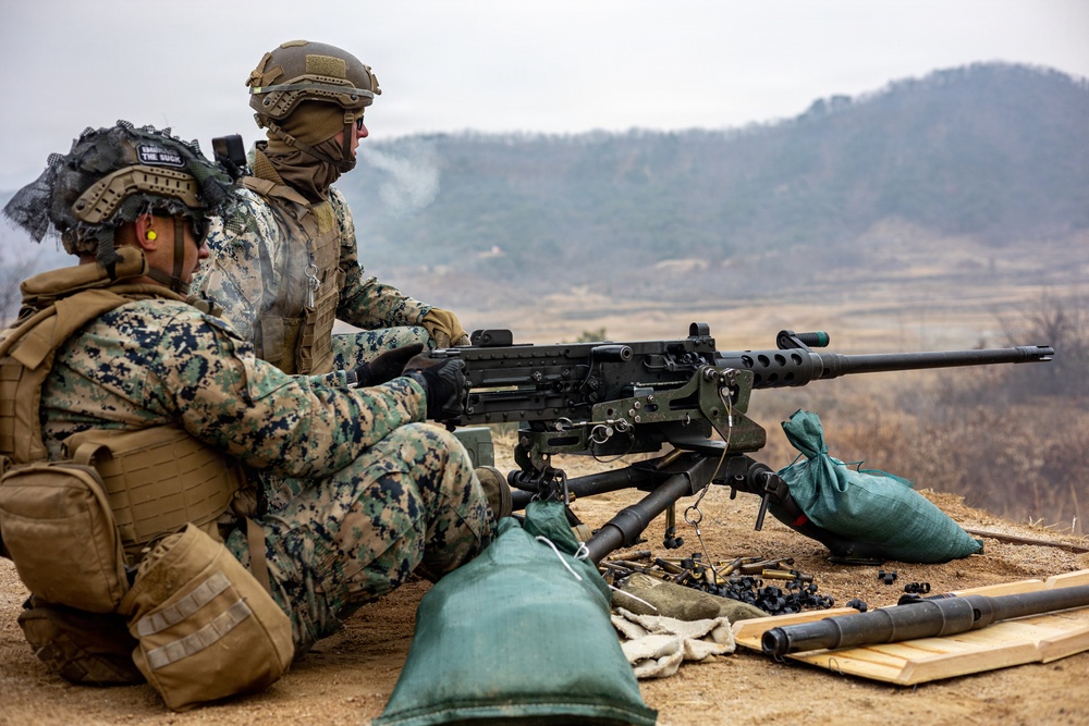 U.S. Marines with 3/12 Shoot Dismounted Crew Served Weapons