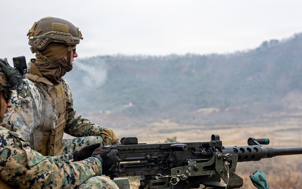 U.S. Marines with 3/12 Shoot Dismounted Crew Served Weapons