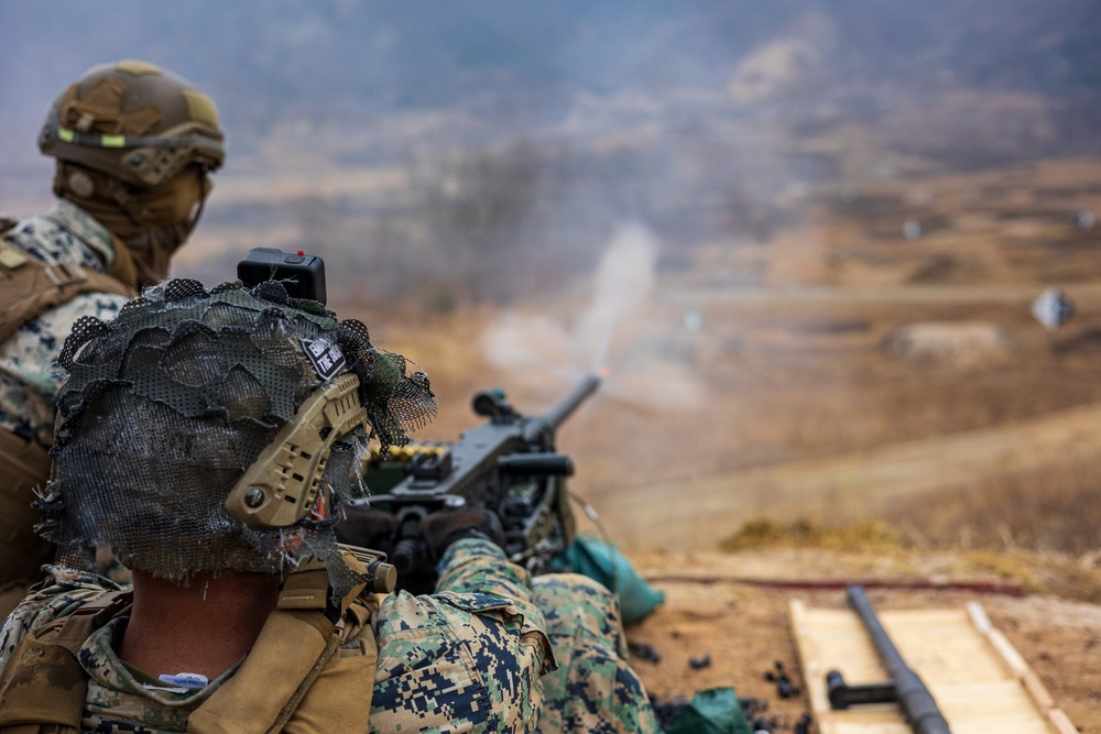 U.S. Marines with 3/12 Shoot Dismounted Crew Served Weapons