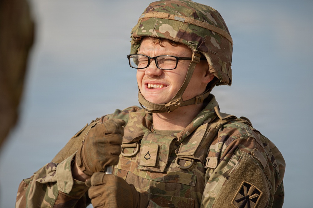 Soldiers conduct sustainment operations during Operation Epic Fury