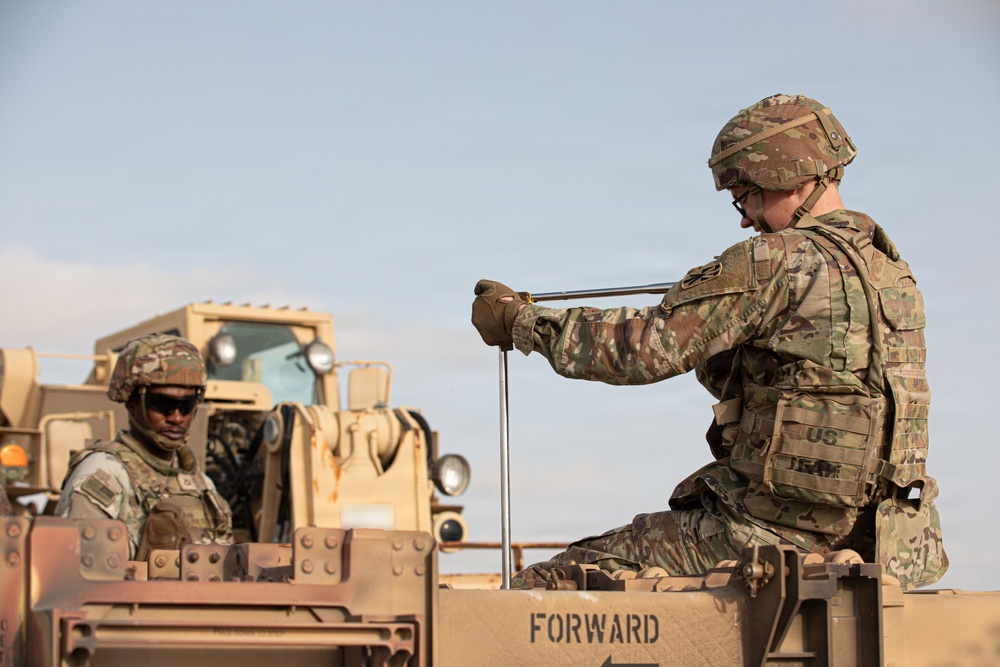 Soldiers conduct sustainment operations during Operation Epic Fury