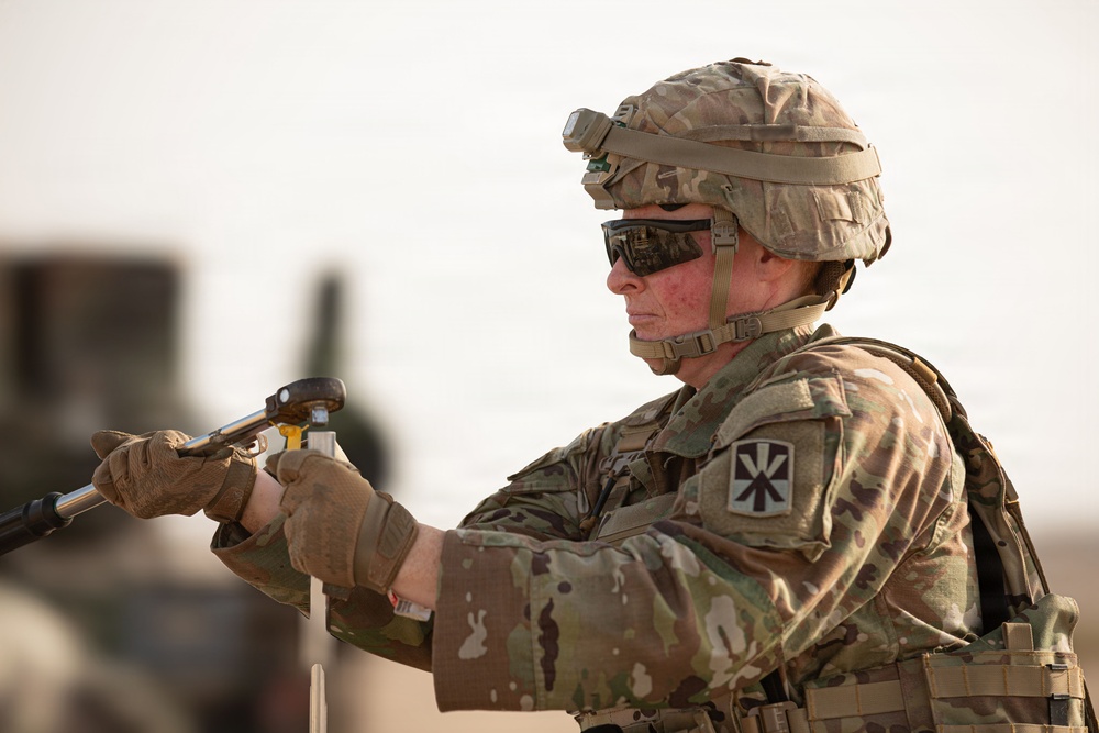 Soldiers conduct sustainment operations during Operation Epic Fury