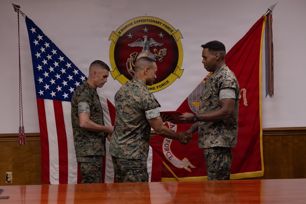 Sgt. Justin Ortiz awarded Navy and Marine Corps Achievement Medal