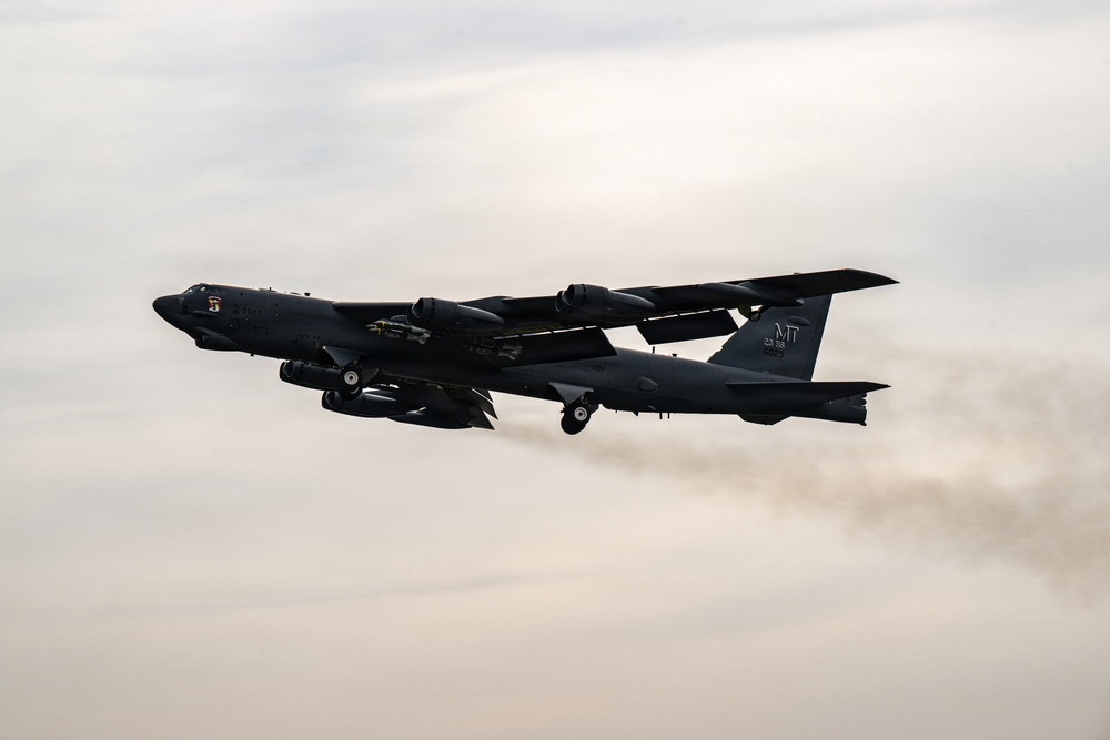B-52 Stratofortress Takes off during Operation Epic Fury
