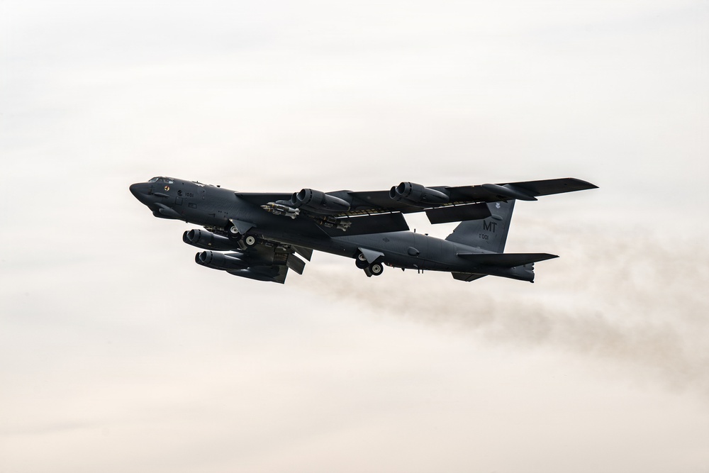 B-52 Stratofortress Takes off during Operation Epic Fury