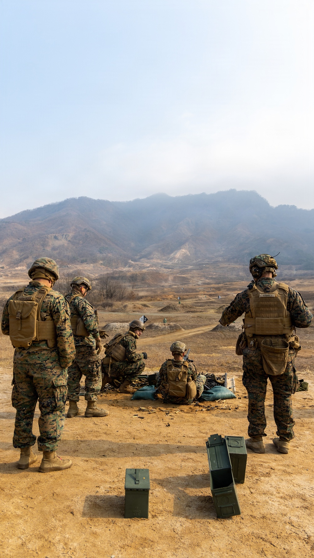 U.S. Marines with 3/12 Shoot Dismounted Crew Served Weapons