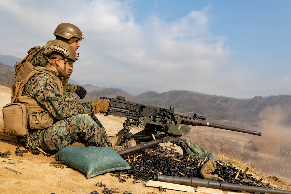 U.S. Marines with 3/12 Shoot Dismounted Crew Served Weapons