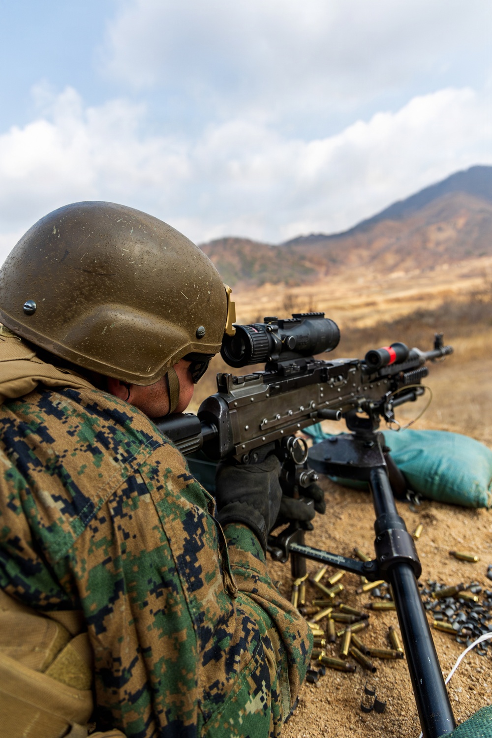 U.S. Marines with 3/12 Shoot Dismounted Crew Served Weapons