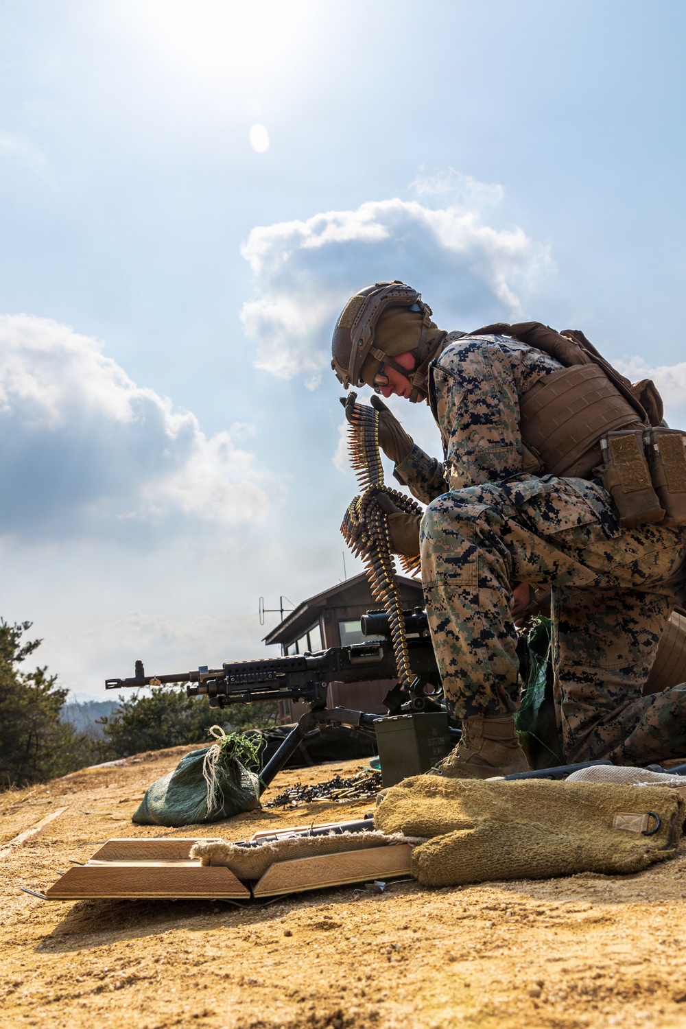 U.S. Marines with 3/12 Shoot Dismounted Crew Served Weapons