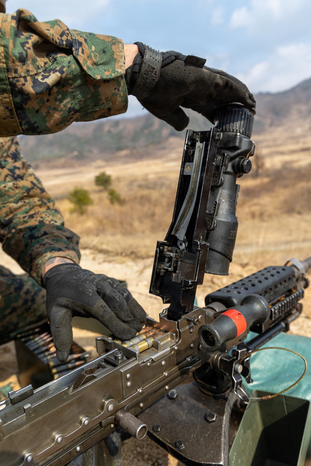 U.S. Marines with 3/12 Shoot Dismounted Crew Served Weapons