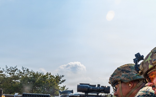 U.S. Marines with 3/12 Shoot Dismounted Crew Served Weapons