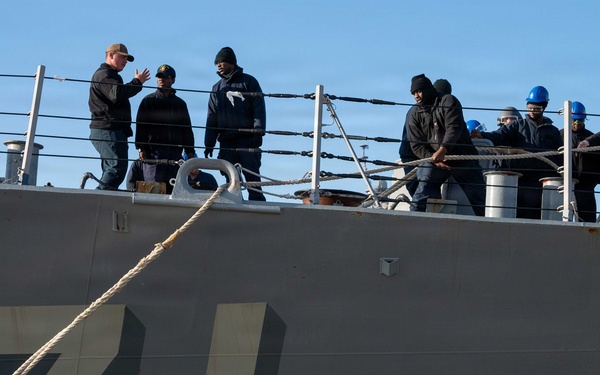 USS Ross Departs Naval Station Norfolk for Deployment