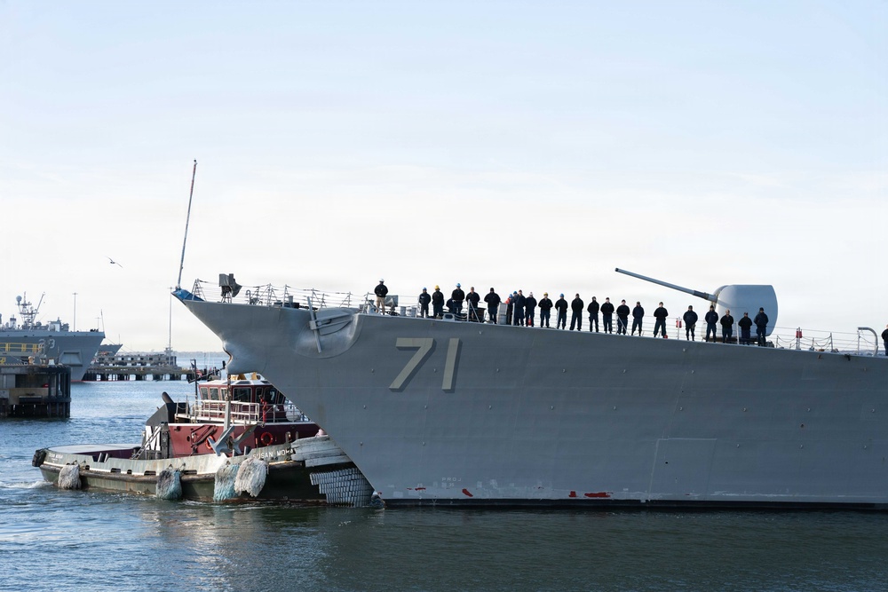 USS Ross Departs Naval Station Norfolk for Deployment
