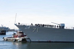 USS Ross Departs Naval Station Norfolk for Deployment