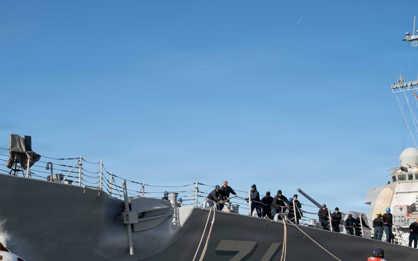 USS Ross Departs Naval Station Norfolk for Deployment