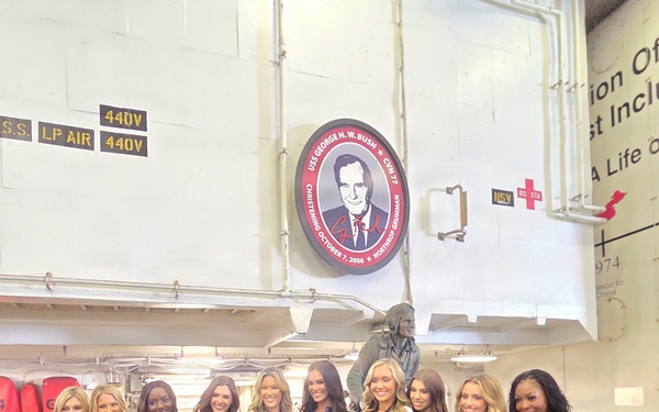 Dallas Cowboys Cheerleaders meet with CVN 77 and CVW-7 Sailors