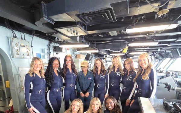 Dallas Cowboys Cheerleaders meet with CVN 77 and CVW-7 Sailors