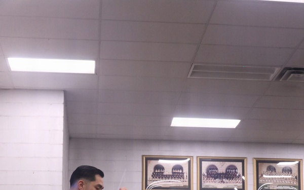 Musician Technical Assistant visits HB Plant High School for a band talk