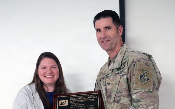 USACE Wilmington commander recognizes ranger excellence during Jordan Lake training visit