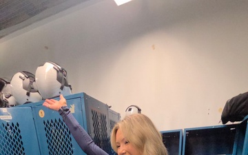 Dallas Cowboys Cheerleaders visit Naval Air Station Oceana and tour Strike Fighter Squadron (VFA) 106