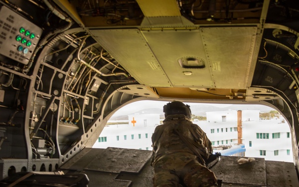 U.S. Army Soldiers and U.S. Marines assigned to Joint Task Force-Southern Guard participate in CASEVAC exercise