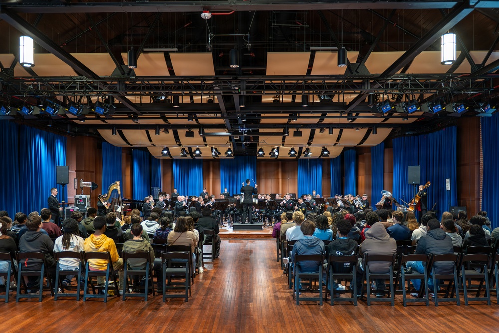 US Navy Band performs School Outreach Concert at the Navy Yard.