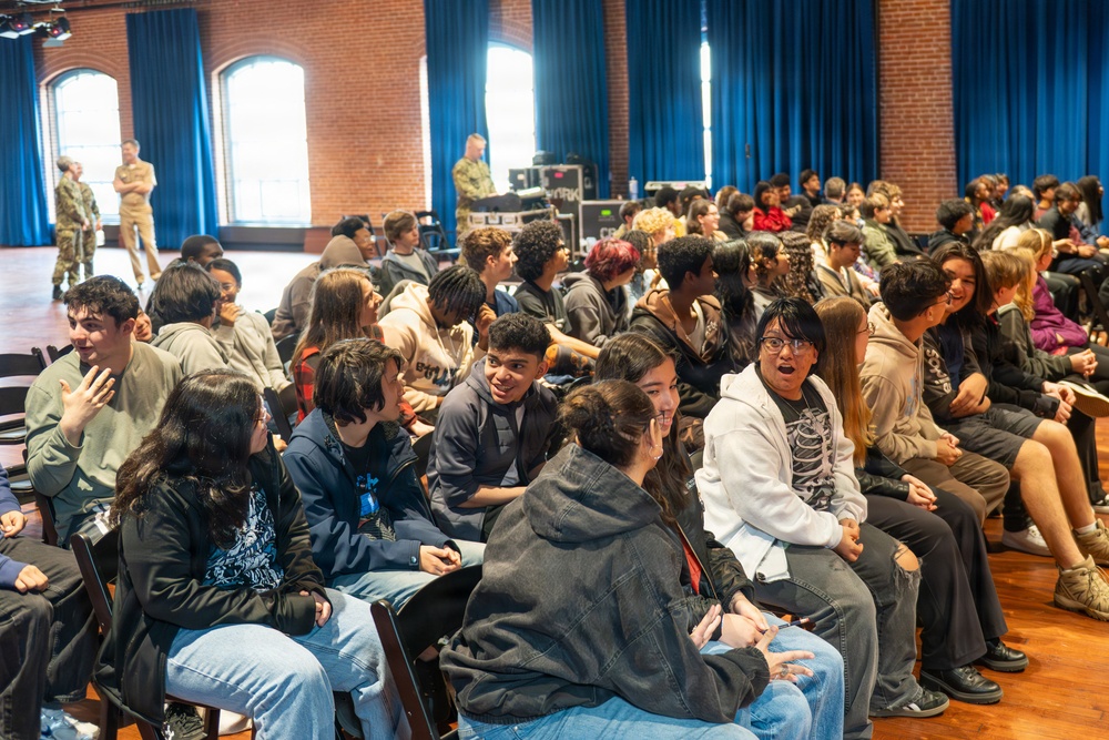 US Navy Band performs School Outreach Concert at the Navy Yard.