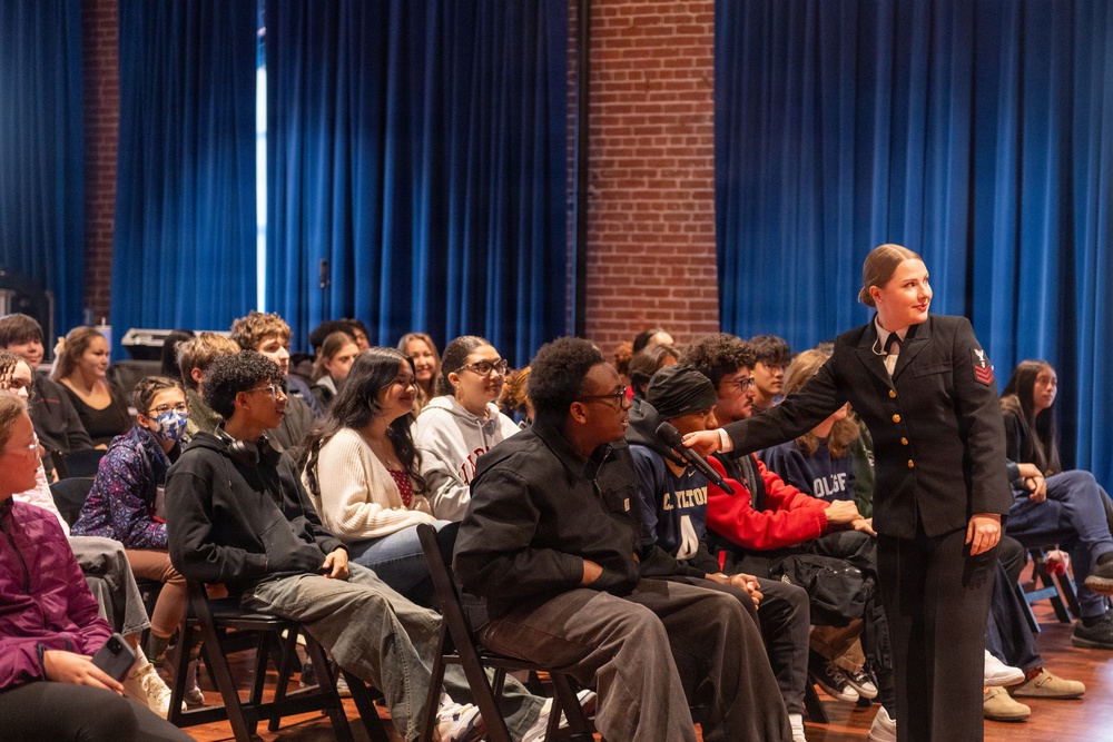 US Navy Band performs School Outreach Concert at the Navy Yard.