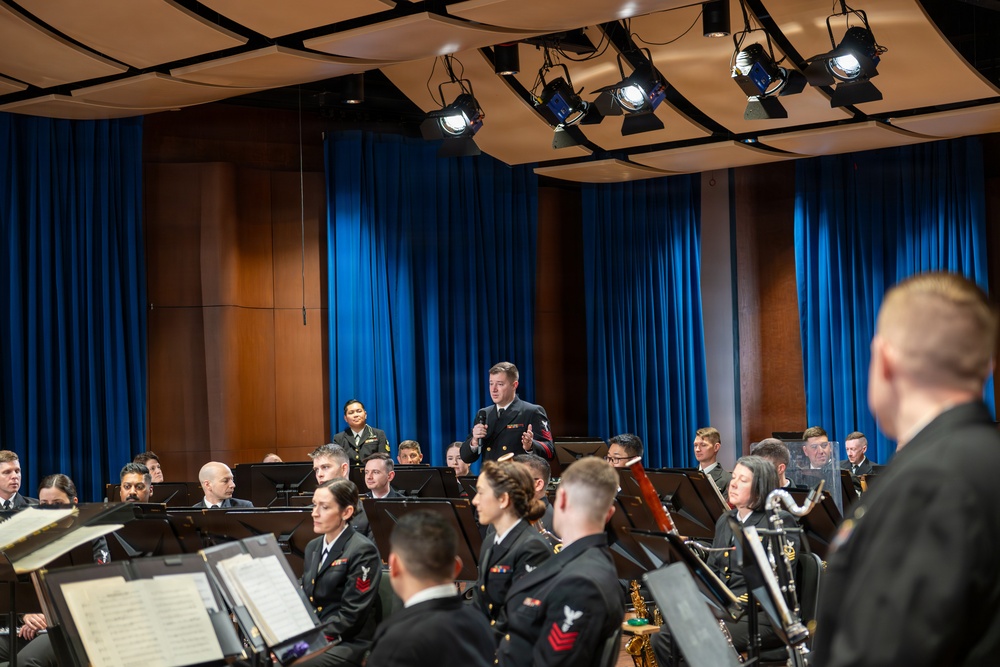 US Navy Band performs School Outreach Concert at the Navy Yard.