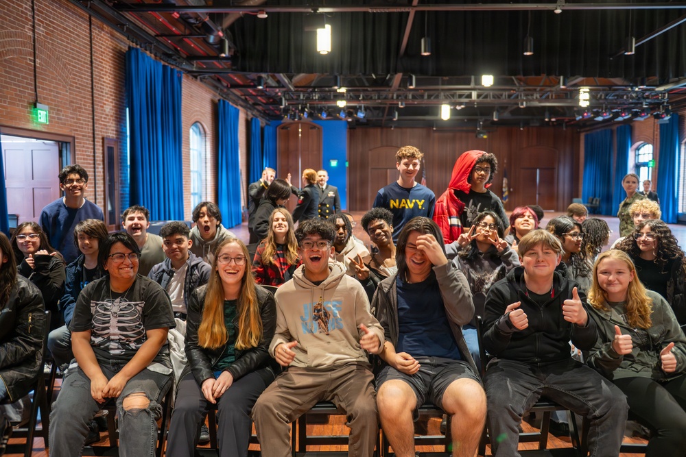 US Navy Band performs School Outreach Concert at the Navy Yard.