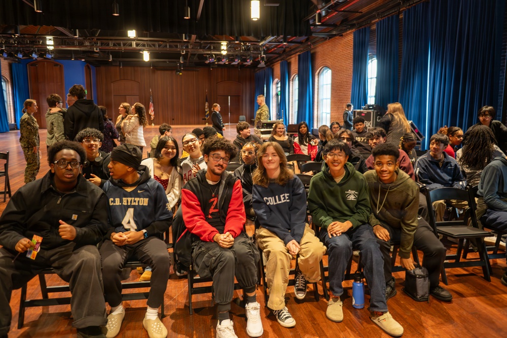 US Navy Band performs School Outreach Concert at the Navy Yard.