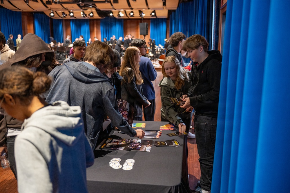 US Navy Band performs School Outreach Concert at the Navy Yard.