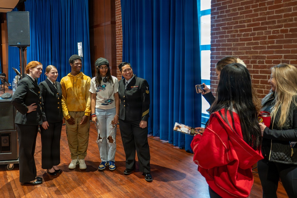 US Navy Band performs School Outreach Concert at the Navy Yard.