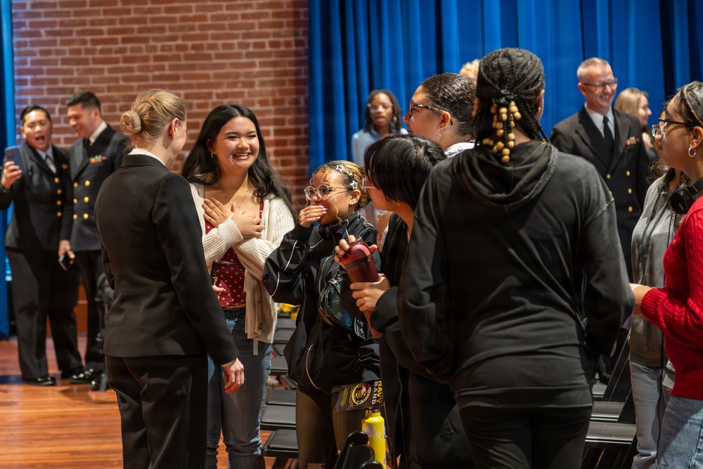 US Navy Band performs School Outreach Concert at the Navy Yard.