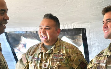 Mississippi National Guard's TAG (The Adjutant General) meets U.S. airmen at Sentry South exercise