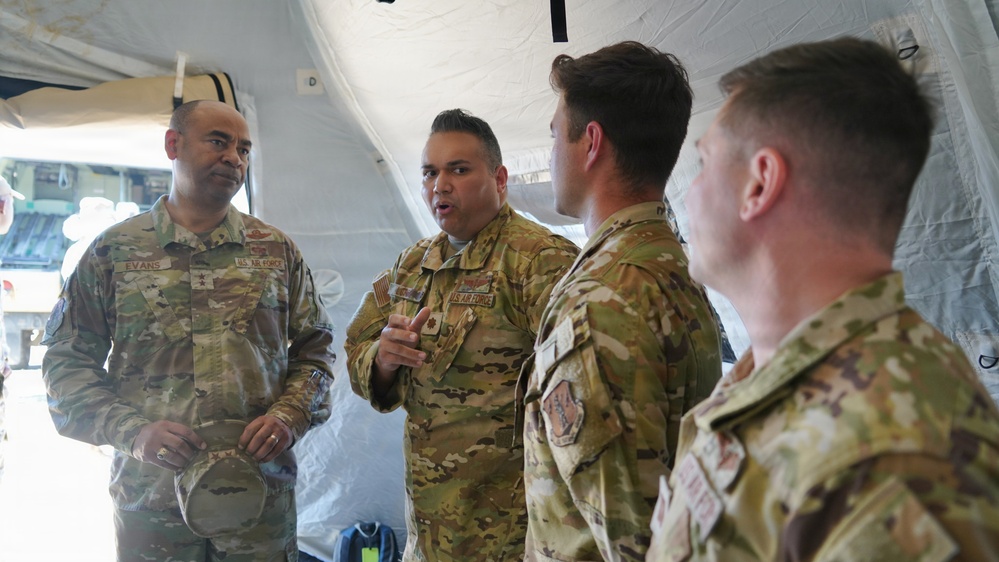 Mississippi National Guard's TAG (The Adjutant General) meets U.S. airmen at Sentry South exercise
