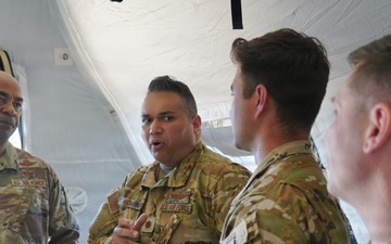 Mississippi National Guard's TAG (The Adjutant General) meets U.S. airmen at Sentry South exercise